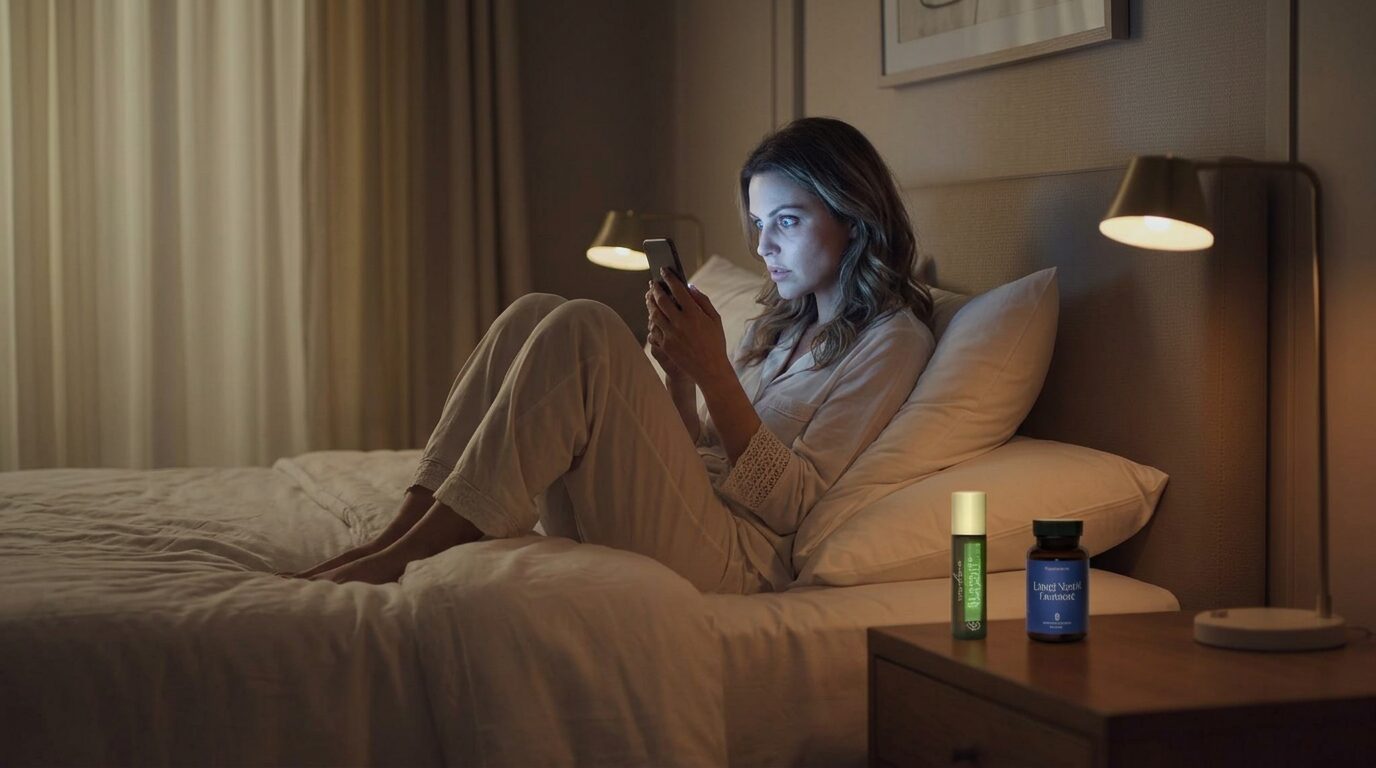 Mujer recuperando el control de su noche